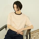 ベージュ | 【一日、清潔感。】汗じみケア ひんやりリンガーTシャツ | VICKY