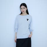 ブルー系その他 | 【大人の抜け感】ワッペンマルチネックスウェット | VICKY