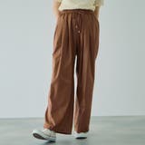 ブラウン | シアーレザー調イージーテーパードパンツ≪手洗い可能≫ | VICKY