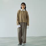 ライトツィード2タックパンツ≪セットアップ対応/手洗い可能≫ | VICKY | 詳細画像13