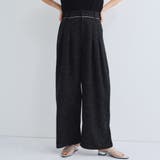 ブラック | ライトツィード2タックパンツ≪セットアップ対応/手洗い可能≫ | VICKY