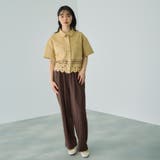 ミニ裏毛ピンタックワイドパンツ≪手洗い可能≫ | VICKY | 詳細画像9 