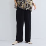 ブラック | ミニ裏毛ピンタックワイドパンツ≪手洗い可能≫ | VICKY