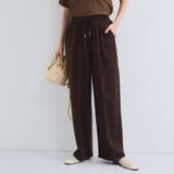 ブラウン | ミニ裏毛ピンタックワイドパンツ≪手洗い可能≫ | VICKY