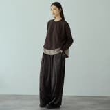 ヘビーサテンタックワイドパンツ≪手洗い可能≫ | VICKY | 詳細画像3