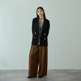 ヘビーサテンタックワイドパンツ≪手洗い可能≫ | VICKY | 詳細画像5