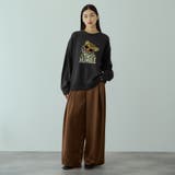 ヘビーサテンタックワイドパンツ≪手洗い可能≫ | VICKY | 詳細画像6