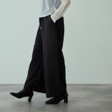 ブラック | 軽量ボンディングイージーワイドパンツ≪洗濯機で洗える≫ | VICKY