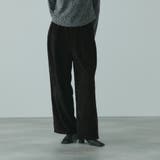 ブラック | サージ2タックワイドパンツ≪手洗い可能≫ | VICKY