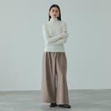 フィブリルサテンラップワイドパンツ≪洗濯機で洗える≫ | VICKY | 詳細画像3 