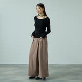 フィブリルサテンラップワイドパンツ≪洗濯機で洗える≫ | VICKY | 詳細画像5 