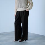 ブラック | サイドポケットワイドタックパンツ | VICKY