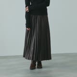 レザーライクジョーゼットプリーツスカート≪手洗い可能≫ | VICKY | 詳細画像1 