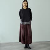 レザーライクジョーゼットプリーツスカート≪手洗い可能≫ | VICKY | 詳細画像18 