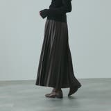 レザーライクジョーゼットプリーツスカート≪手洗い可能≫ | VICKY | 詳細画像3 