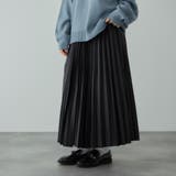 レザーライクジョーゼットプリーツスカート≪手洗い可能≫ | VICKY | 詳細画像4 