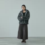 レザーライクジョーゼットプリーツスカート≪手洗い可能≫ | VICKY | 詳細画像7 