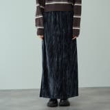 ブルー | クラッシュベロアスカート≪手洗い可能≫ | VICKY