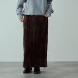 ブラウン | クラッシュベロアスカート≪手洗い可能≫ | VICKY