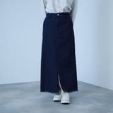 ネイビー | 【落ち感◎】10OZデニムIラインスカート | VICKY