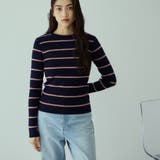 MIXカラーボーダーニットプルオーバー | VICKY | 詳細画像4 