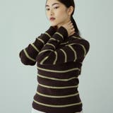 ブラウン系その他 | MIXカラーボーダーニットプルオーバー | VICKY