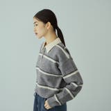 MIXボーダーポロニットプルオーバー | VICKY | 詳細画像11