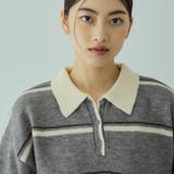 MIXボーダーポロニットプルオーバー | VICKY | 詳細画像13