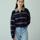 MIXボーダーポロニットプルオーバー | VICKY | 詳細画像3