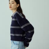 MIXボーダーポロニットプルオーバー | VICKY | 詳細画像4