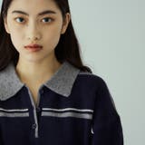 MIXボーダーポロニットプルオーバー | VICKY | 詳細画像6