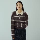 MIXボーダーポロニットプルオーバー | VICKY | 詳細画像7