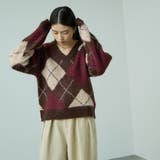 アーガイルVネックニット≪手洗い可能≫ | VICKY | 詳細画像2 