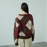 アーガイルVネックニット≪手洗い可能≫ | VICKY | 詳細画像4 