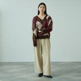 アーガイルVネックニット≪手洗い可能≫ | VICKY | 詳細画像5 