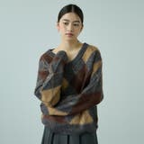 グレー系その他 | アーガイルVネックニット≪手洗い可能≫ | VICKY