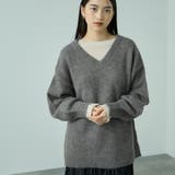 ライトグレー | アルパカタッチVネックニットプルオーバー≪手洗い可能≫ | VICKY