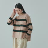 ベージュ系その他 | ウール混マルチボーダーニット≪洗濯機で洗える≫ | VICKY