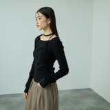 ストリング付バレエネックリブニット≪手洗い可能≫ | VICKY | 詳細画像5 