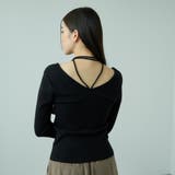 ストリング付バレエネックリブニット≪手洗い可能≫ | VICKY | 詳細画像6 