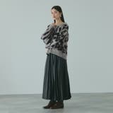 レオパードジャガードシャギーニットプルオーバー | VICKY | 詳細画像8 