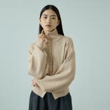 ベージュ | メニボタン2WAYネックニット≪手洗い可能≫ | VICKY