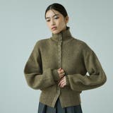 カーキ | メニボタン2WAYネックニット≪手洗い可能≫ | VICKY