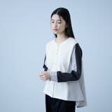 異素材切替クルーネックニットカーディガン | VICKY | 詳細画像2 