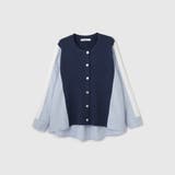 異素材切替クルーネックニットカーディガン | VICKY | 詳細画像9 