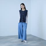 異素材切替クルーネックニットカーディガン | VICKY | 詳細画像6 