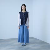 異素材切替クルーネックニットカーディガン | VICKY | 詳細画像7 