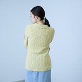 <陰影で魅せる>ツイード風MIXスラブポロカーデ | VICKY | 詳細画像4