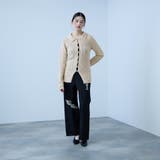 <陰影で魅せる>ツイード風MIXスラブポロカーデ | VICKY | 詳細画像9