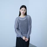 ブルー | クルーネックワイドプルオーバー | VICKY